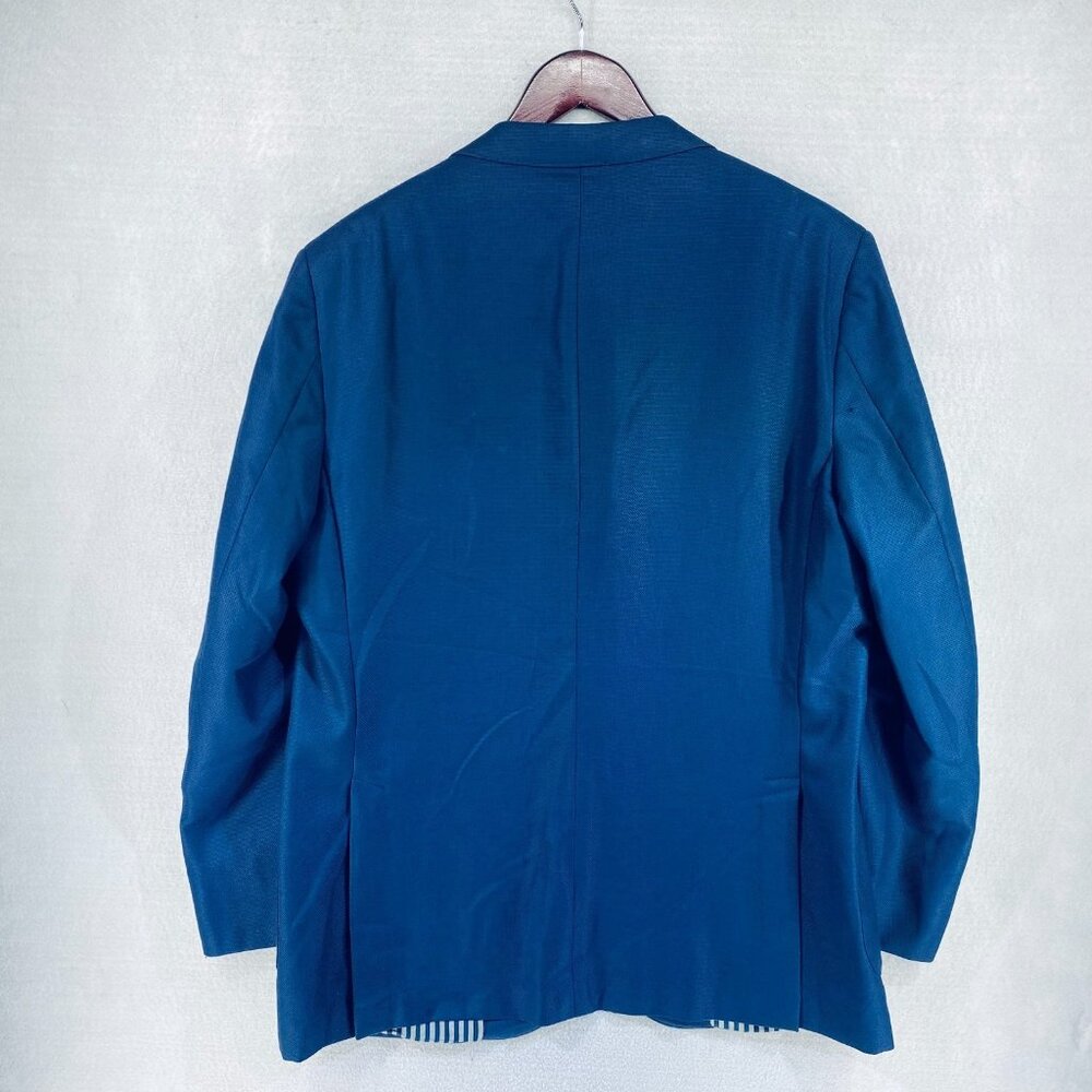 Ermenegildo Zegna Blazer Mens 42R Blue Wool Mil Easy Sport Coat Jacket - Picture 8 of 14